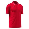 Aulos Polo RED/WHT M Teknisk poloskjorte - Unisex